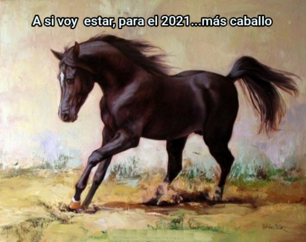 A si voy  estar, para el 2021...más caballo